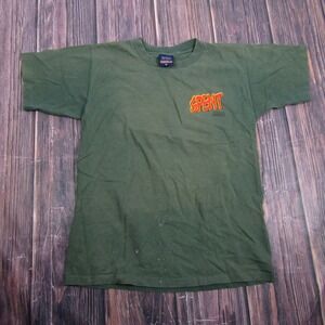 Big Ball Sports T-Shirt Mens Medium Green Vintage Single Stitch Fishing Spent
